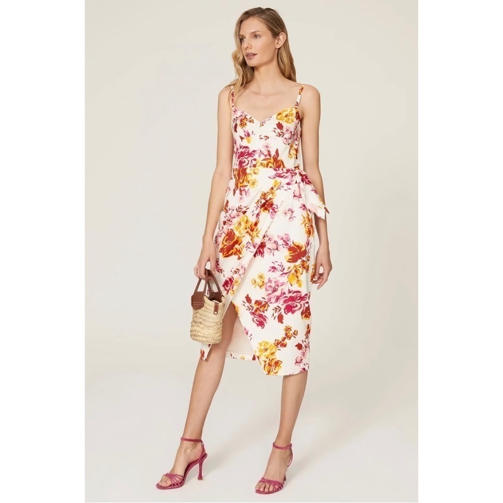 Great Jones White Floral Midi Dress